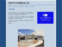 Tablet Screenshot of kienzlelaw.com
